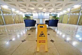 clean marble floor